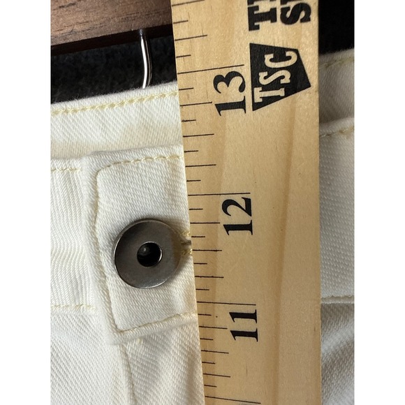 Halara Flex White Wide Leg Cuffed Jeans Size Small High Rise Stretch Denim MLDNO - Picture 9 of 12